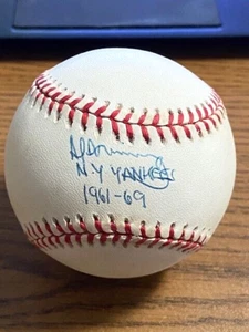 AL DOWNING 3 SIGNED AUTOGRAPHED OAL BASEBALL!  Yankees, Dodgers! - Picture 1 of 2