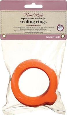KitchenCraft Replacement Jar Seals Terrine Preserving Jars Pk10 8cm Silicone - Image 1 of 2