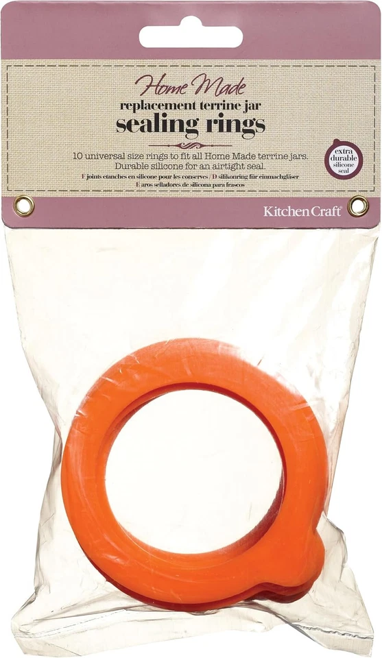 KitchenCraft Replacement Jar Seals Terrine Preserving Jars Pk10 8cm Silicone - Image 1 of 2