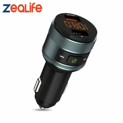 Bluetooth FM Transmitter Auto Radio MP3 Player QC 3.0 Adapter Dual USB Ladegerät - Bild 1 von 4