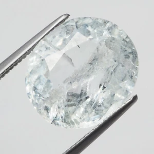 Glitzy Light Blue Aquamarine 4.89Ct Natural Loose Gemstone 12.2 x 10.5 x 6.6 mm - Foto 1 di 6