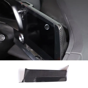 Real Carbon Fiber Central Navigation Screen Cover Trim For Corvette C8 2020-23 - Imagen 1 de 11