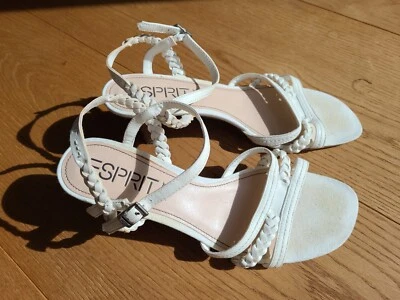 Esprit Heidi Hi R10390 Damen Sommerschuhe Sandalette Sandalen Absatz weiß Gr. 41 - Bild 1 von 2
