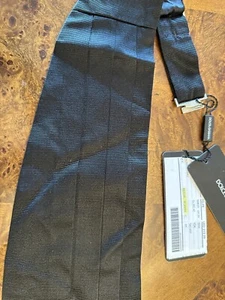 DOLCE & GABBANA Kummerbund Gürtel schwarz 100% Seide NEU MIT ETIKETT - Bild 1 von 10