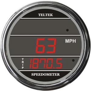 Teltek 159  -  Red Digital Speedometer Gauge With Trip Meter 0-150 MPH - Picture 1 of 1