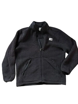 The North Face Tnf Campshire Fleece Jacket Men's XL Black Sherpa Full Zip Warm✅ - Image 1 of 4