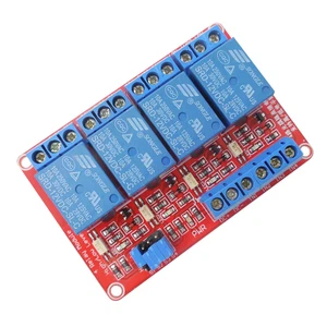 12V 4 Channel Relay Module with Optocoupler High and Low Level Trigger Board New - Picture 1 of 7