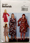 Butterick B6481 hochtailliertes Kleid mit Kontrasteinsatz, Ärmel Volant Gr. 18W-24W UC
