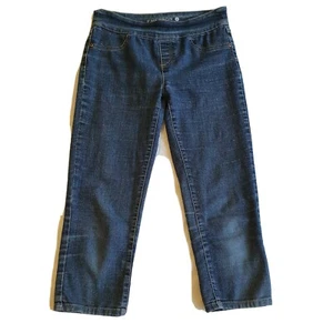 Emerson Women's Size 8 Blue Denim Elastic Waist Crop Jeans AD06 - Picture 1 of 6