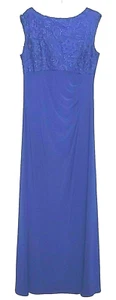 Vestido Alex Evenings 14 Azul Real Baile de graduación Nupcial Formal MOB Vestido Elástico Encaje - Imagen 1 de 11