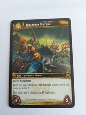 World Of Warcraft TCG Retainer Marcus Holo Card  Mint