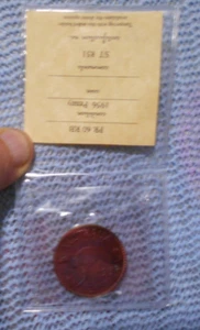 #BK.   PROOF 1956  AUSTRALIAN BRONZE PENNY COIN WITH CERTIFICATE - Bild 1 von 6