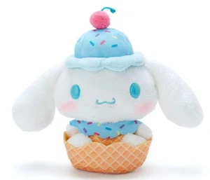 "Clearance" Sanrio Cinnamoroll Dog Blue Sundae Mascot Plush Key Bag Holder Toys - Picture 1 of 2