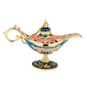 Flower Craved Oil Lamp Panto Light Aladdin Genie Lamp Box Party Prop - Picture 1 of 11