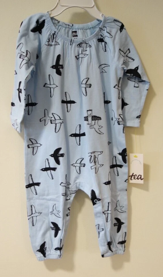 Nuevo con etiquetas Mameluco Tea Collection Blue Seabirds/Longall Niña Talla 12-18 Meses Foto 1 de 1