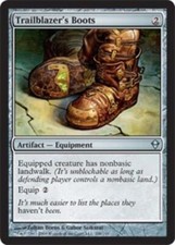 MTG magic cards 1x x1 Light Play, English Trailblazer's Boots - Foil Zendikar