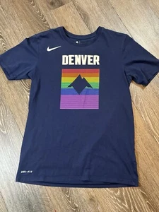 Denver Nuggets Nike City Edition Essential Logo T-Shirt Men's Small Throwback - Picture 1 of 5