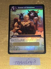 WOW Epic Purple Shirt World of Warcraft TCG CENTER OF ATTENTION Unscratched Card