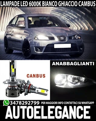 PER SEAT IBIZA III 6L LAMPADE ANABBAGLIANTI LED H7 6000K 12.000 LUMEN CAMBUS - Immagine 1 di 4