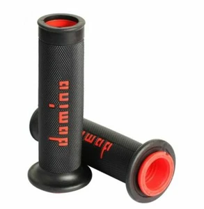 Honda CBR600RR Domino Road Racing Grips Handlebar Grips Black + Red - Picture 1 of 2
