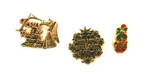 THREE VINTAGE GOLD TONE JESUS TACK PINS. - Picture 1 of 5