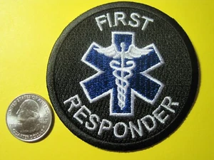 FIRST RESPONDER MEDIC PATCH STAR OF LIFE BLACK TACTICAL PATCH 3 IN. CIRCLE LOOK! - Picture 1 of 12