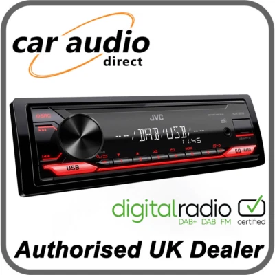 JVC KD-X182DB Mechless Digital Media Receiver Front USB/AUX DSP DAB+ - Image 1 of 3