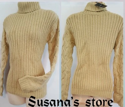 NWT BEBE SIZE XS CHUNKY YARN MOCK NECK SWEATER Soft and luxurious yarn sweater! - Image 1 of 4