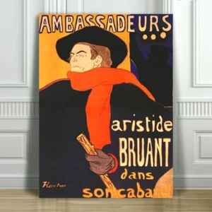 TOULOUSE LAUTREC - Ambassadeurs - CANVAS ART PRINT POSTER - 24x18" - Bild 1 von 1