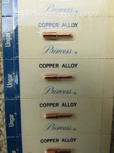 2 Ungar Princess Copper Alloy Thread In Slanted Soldier Tips NEW IN PACK Sealed - Picture 1 of 6