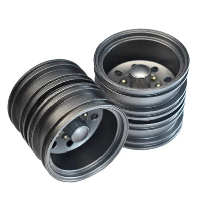 GPM Racing Aluminum Rear Wheel Grey (9-Hole Design) for 1/14 Tamiya Truck - Image 1 of 4