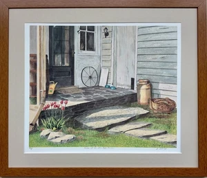 Tony D'Arrigo "Tulpen auf der Van Dyke Farm" GERAHMT SIGNIERT & # KUNST Country NEU - Bild 1 von 5