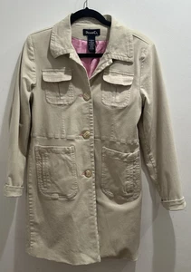 Denim & Co. Mantel Damen Gr. XS extra kleine Knöpfe rosa Futter Akzente - Bild 1 von 18