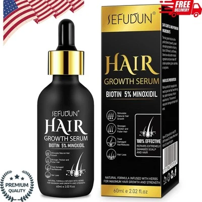 Óleo de crescimento capilar 5% minoxidil - soro de crescimento extra forte para homens e mulheres - Imagem 1 de 4