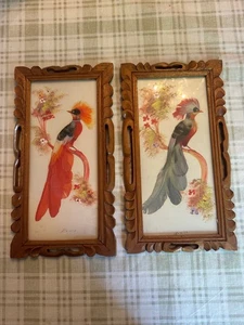 Mexikanische Federkunst Vogel Kunst Sammlung Handarbeit mit echten Federn Vintage - Bild 1 von 7