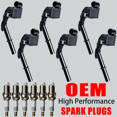 6X Bobina de encendido OEM y 6X Bujías para Mercedes-Benz C350 E350 3.5L V6 UF733 Foto 1 de 4