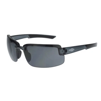 Crossfire ES6 Safety Glasses Sunglasses Crystal Black Frame Smoke Lens Z87+ - Image 1 of 3