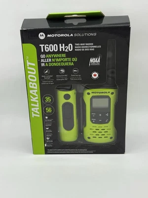 Motorola T600 H2O Two-way Radio, 35 Miles Waterproof  Green, 2-Pack - Image 1 of 4