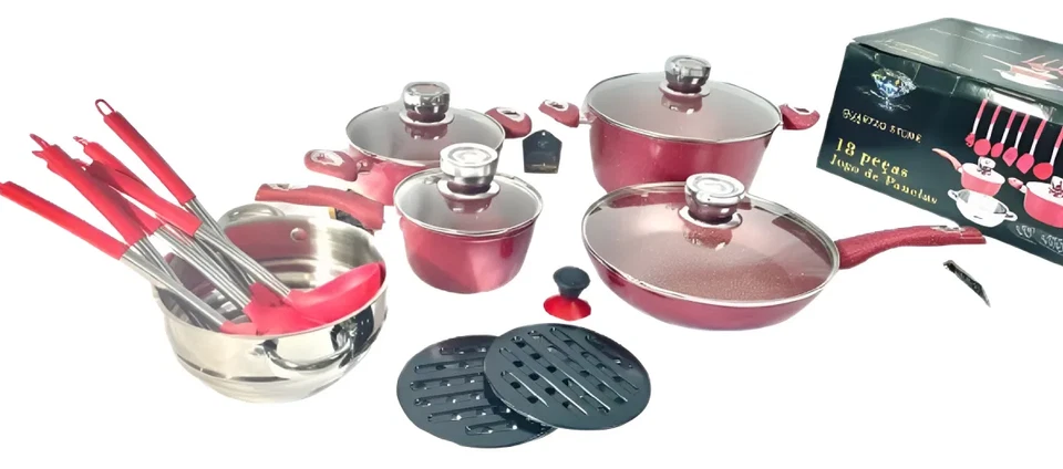 18-teiliges Antihaft-Keramik-Topfset Quartzo Stone Novo - Bild 1 von 1