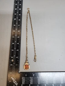 Freimaurer Tempelritter in Hoc Signo Vinces Anhänger/Anhänger und Taschenuhrkette - Bild 1 von 11