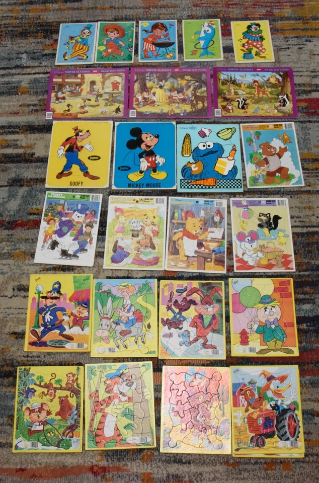 HUGE LOT Vintage Golden Frame Tray Puzzles-Other Brands, See Video, Read Descrip - Image 1 of 4