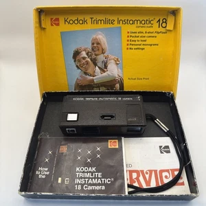 Macchina fotografica Kodak Trimlite Instamatic 18 pellicola vintage 1975 testata - Foto 1 di 3