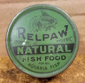 Comida natural para peces Relpaw - lata victoriana antigua - Imagen 1 de 4