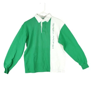 Know Wave Archival Rugby Pullover Shirt Men Size Small Green White Streetwear - Picture 1 of 12