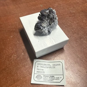 82Gr. SPHALERIT ChalcoPYRIT GLANZQUARZ KRISTALLE MINERALPRÄPARAT Mexiko - Bild 1 von 11