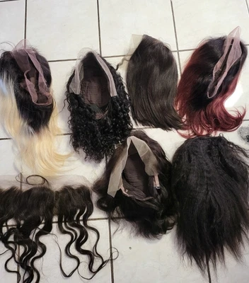 Human Hair Wig Lot Set 6 Full Lace And Lace Frontal  - Image 1 of 4