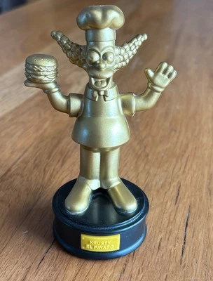 The Simpsons 2007 Krusty The Clown Gold Burger King Talking Figure (Spanish) - Image 1 of 3
