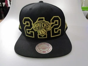 NY Knicks Mütze Kappe Druckknopflasche schwarz gold Mitchell & Ness Vorwahl 212 Empire State - Bild 1 von 14