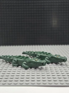 LEGO Minifigure Alligatore/Coccodrillo Animale Acquatico Verde Scuro (18904c01pb01) - Foto 1 di 1