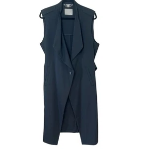 SOIA & KYO Cherilyn schwarze lange ärmellose Weste Jacke Gr. XL - Bild 1 von 11